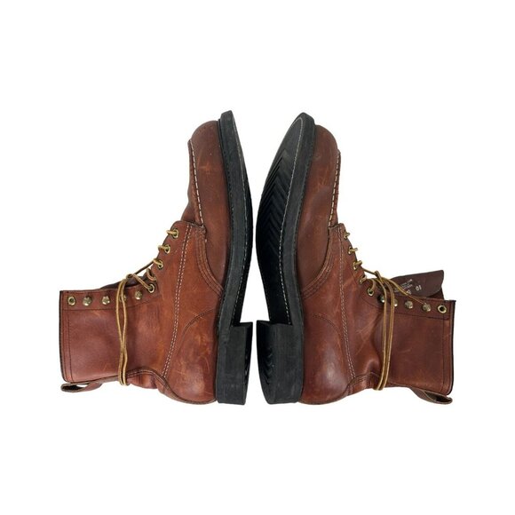 Field Stream Mason Vibram Leather Boots Size 10 B Brown Lace Up USA COMBAT main image 8